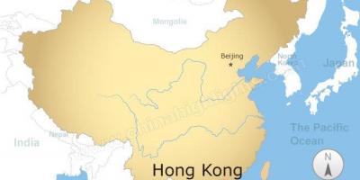 Kaart van China en Hong Kong
