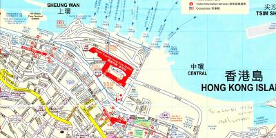 De haven van Hong Kong-kaart