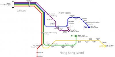 Hong Kong bus route kaart