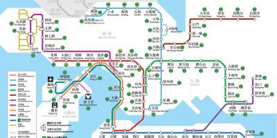 Hong Kong openbaar vervoer kaart