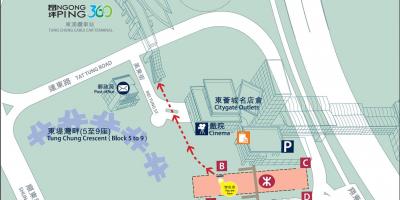 De Tung Chung line MTR kaart