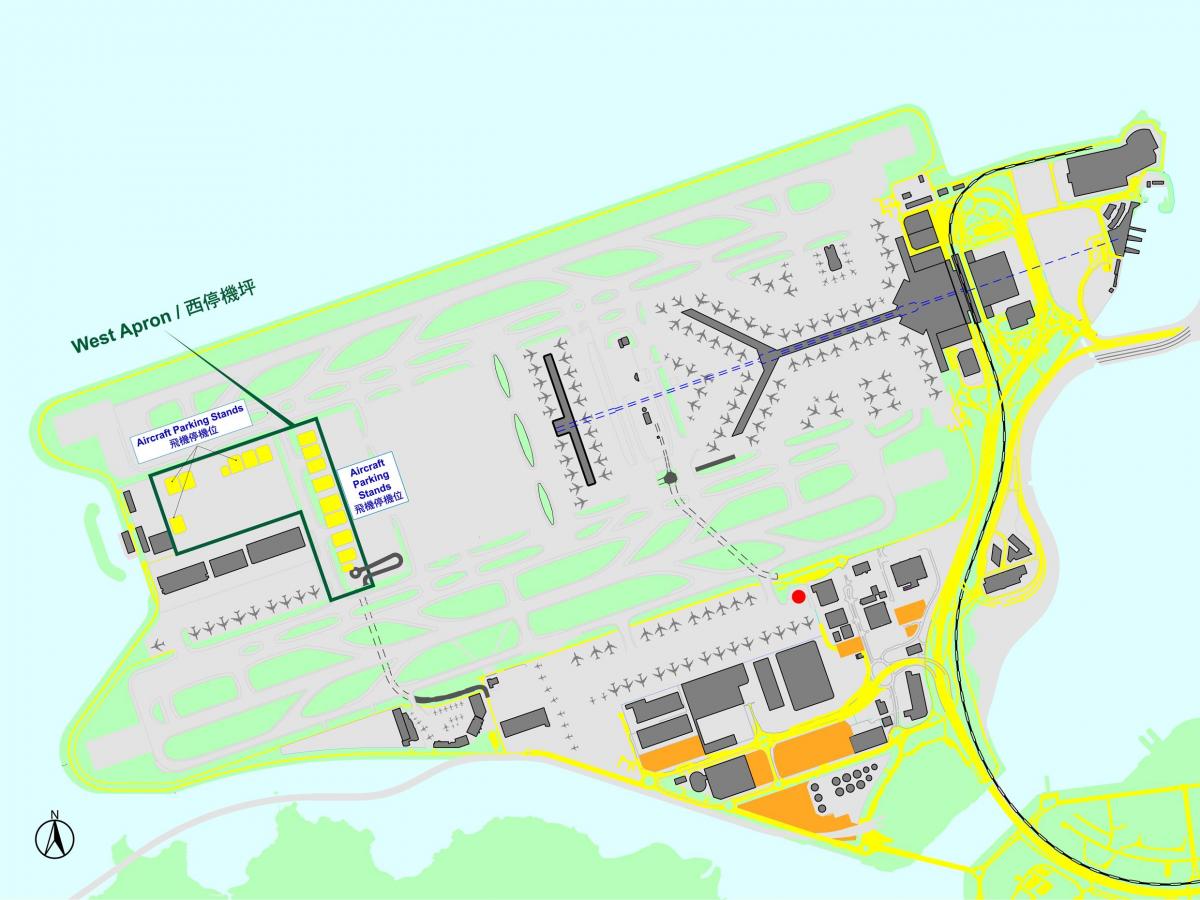 Hong Kong international airport-kaart