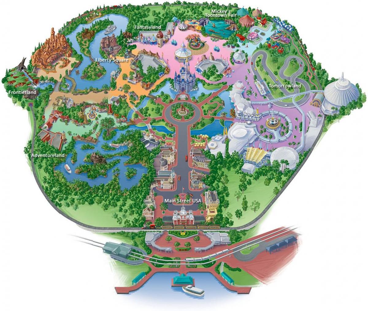 kaart van Hong Kong Disneyland