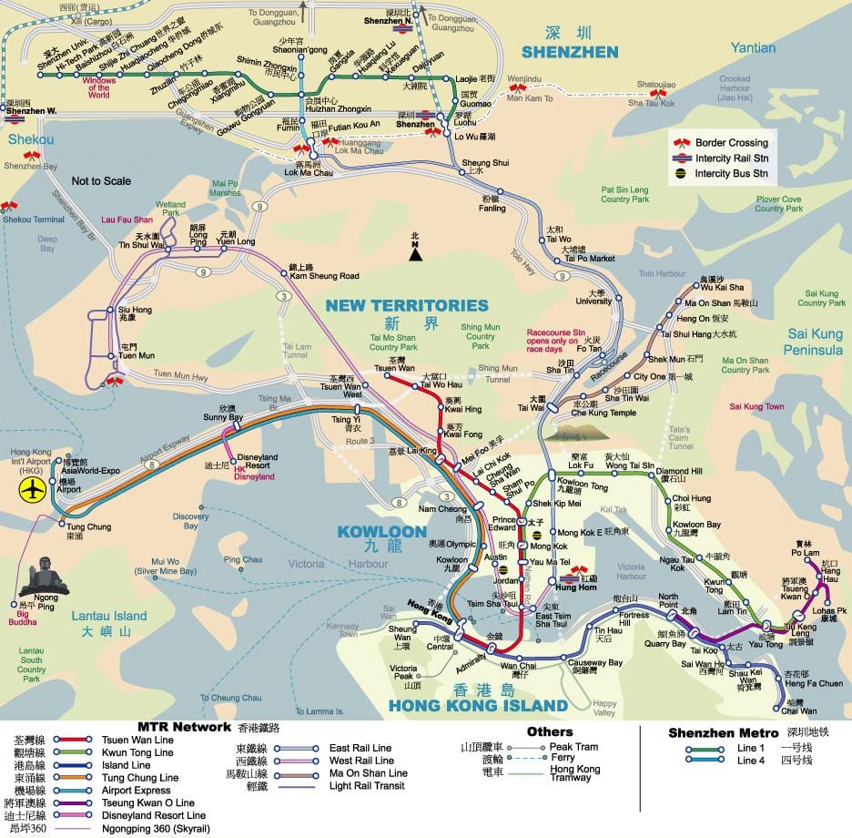 HK metro kaart