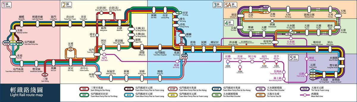 HK spoorweg kaart