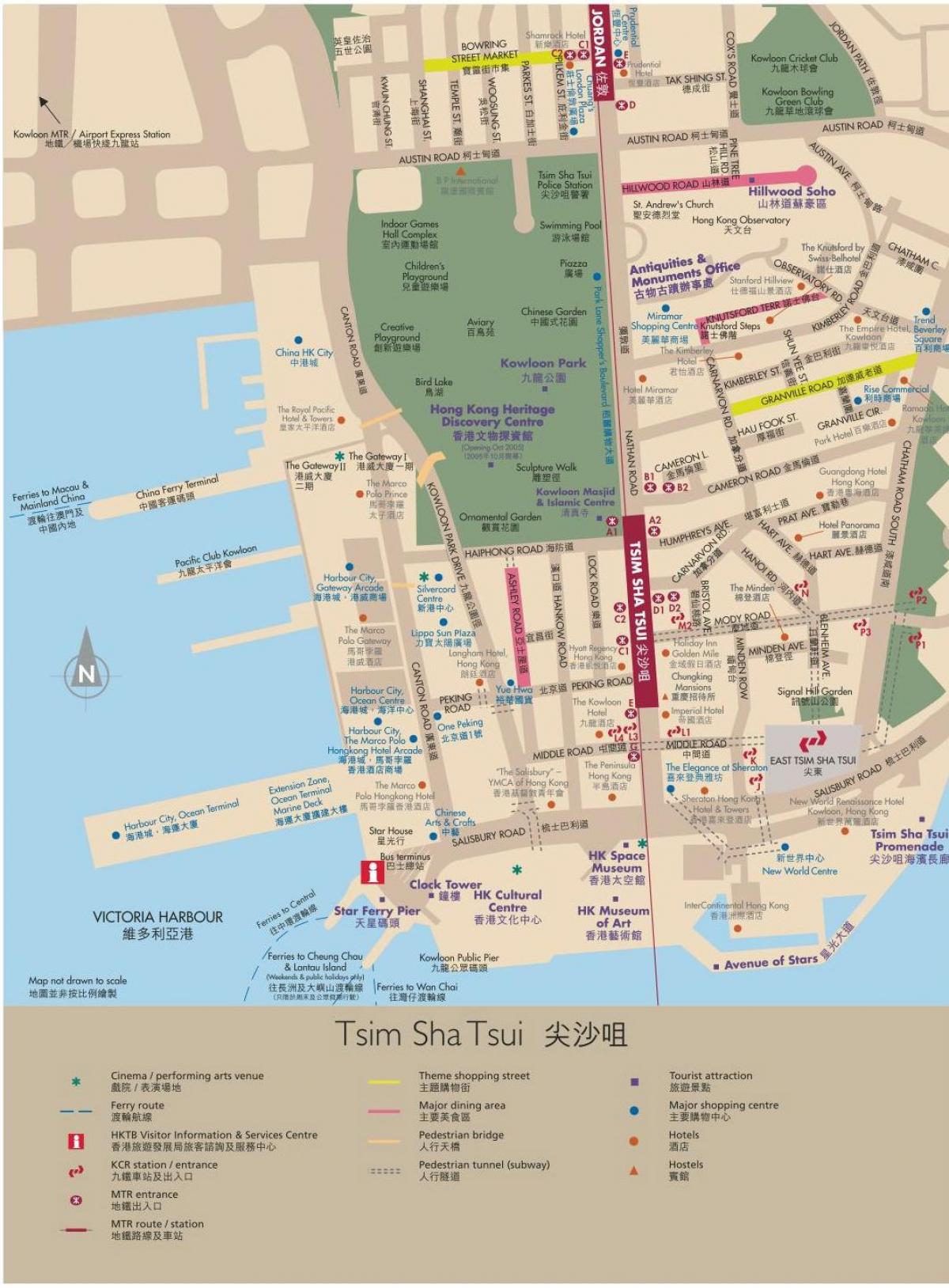 Hong Kong Kowloon kaart