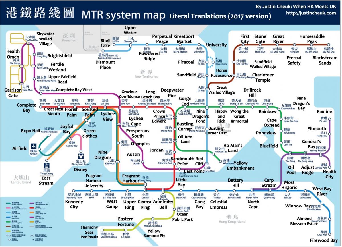 kaart van de MTR